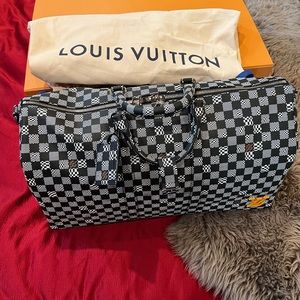 ***Louis Vuitton Distorted Damier Distorted Keepall 50